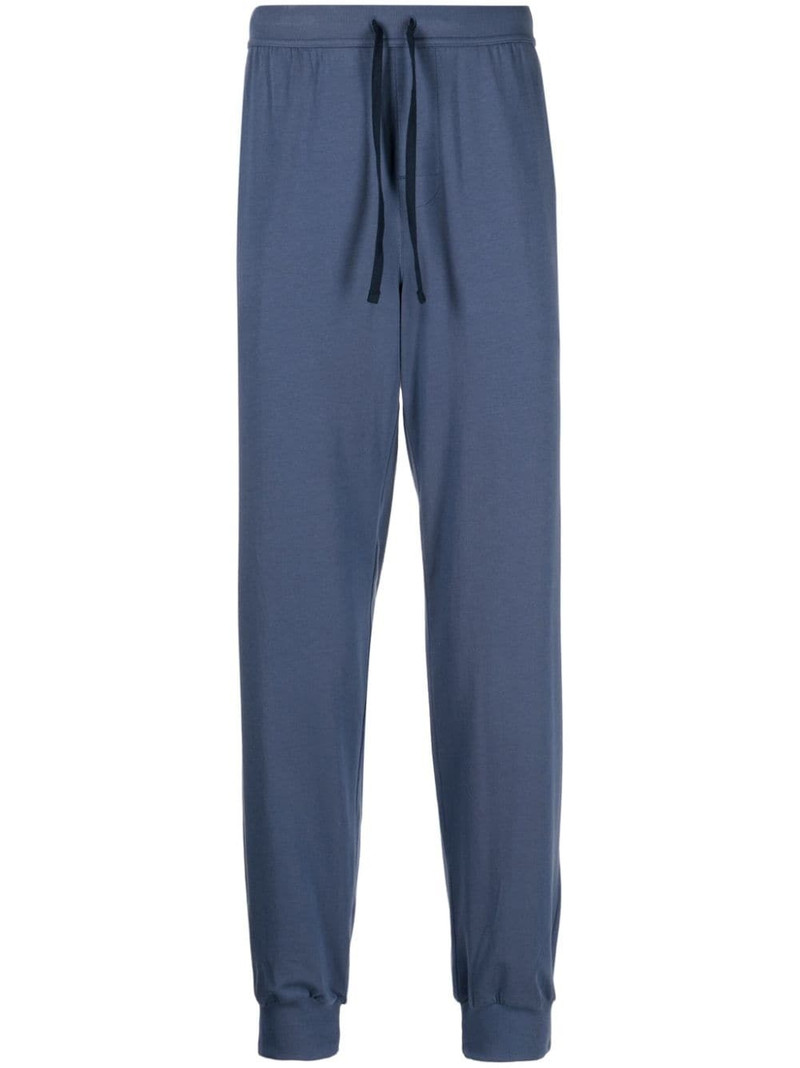 drawstring-waist cotton track pants 1