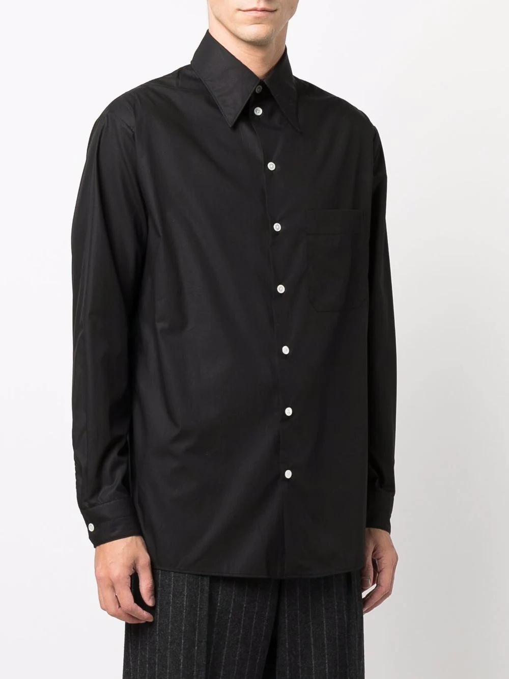 plain button shirt - 3