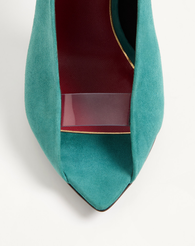 Valentino OPEN-TOE RÉVÉLÉ SUEDE PUMPS 105MM outlook