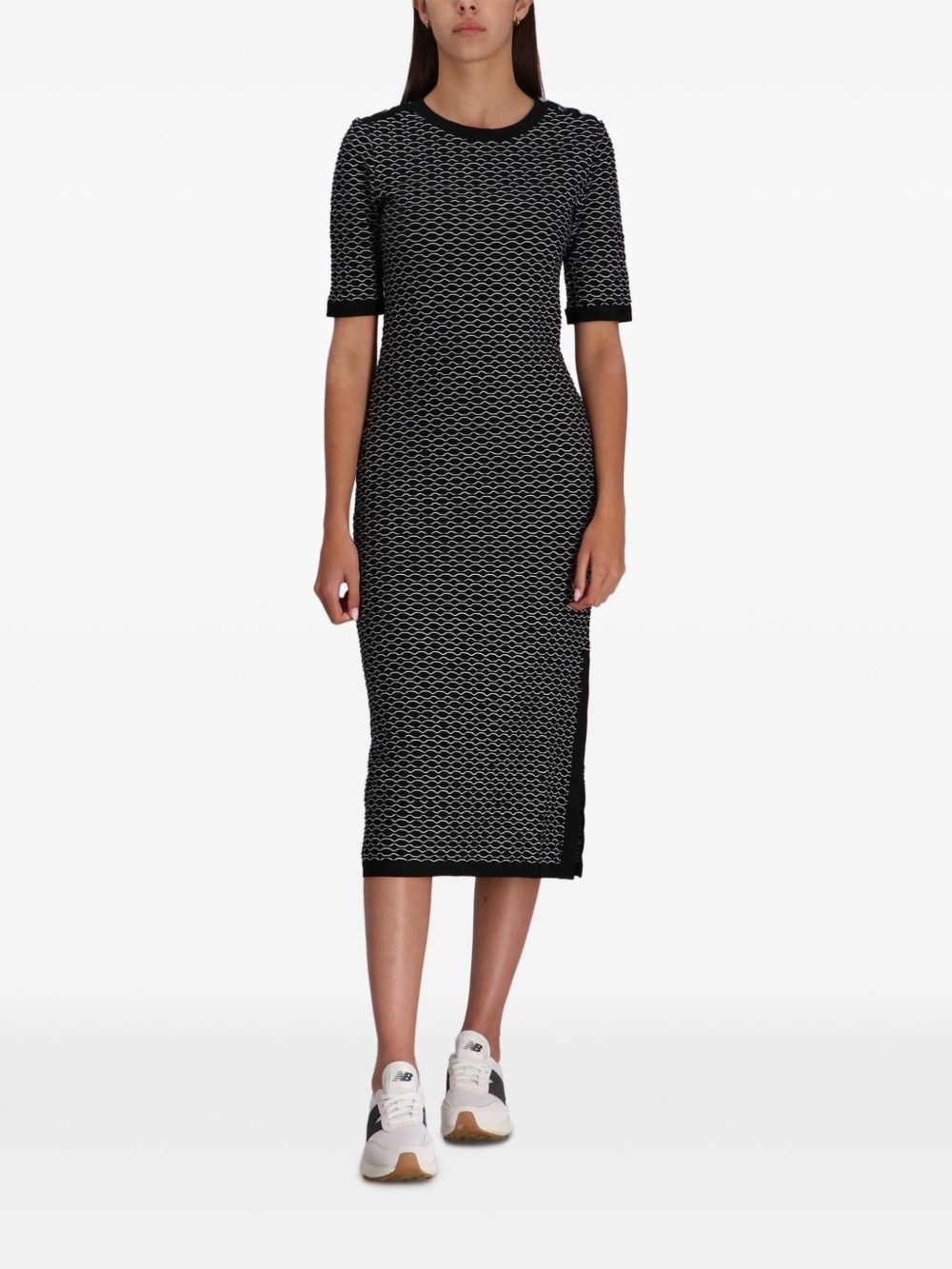 geometric-print midi dress - 2