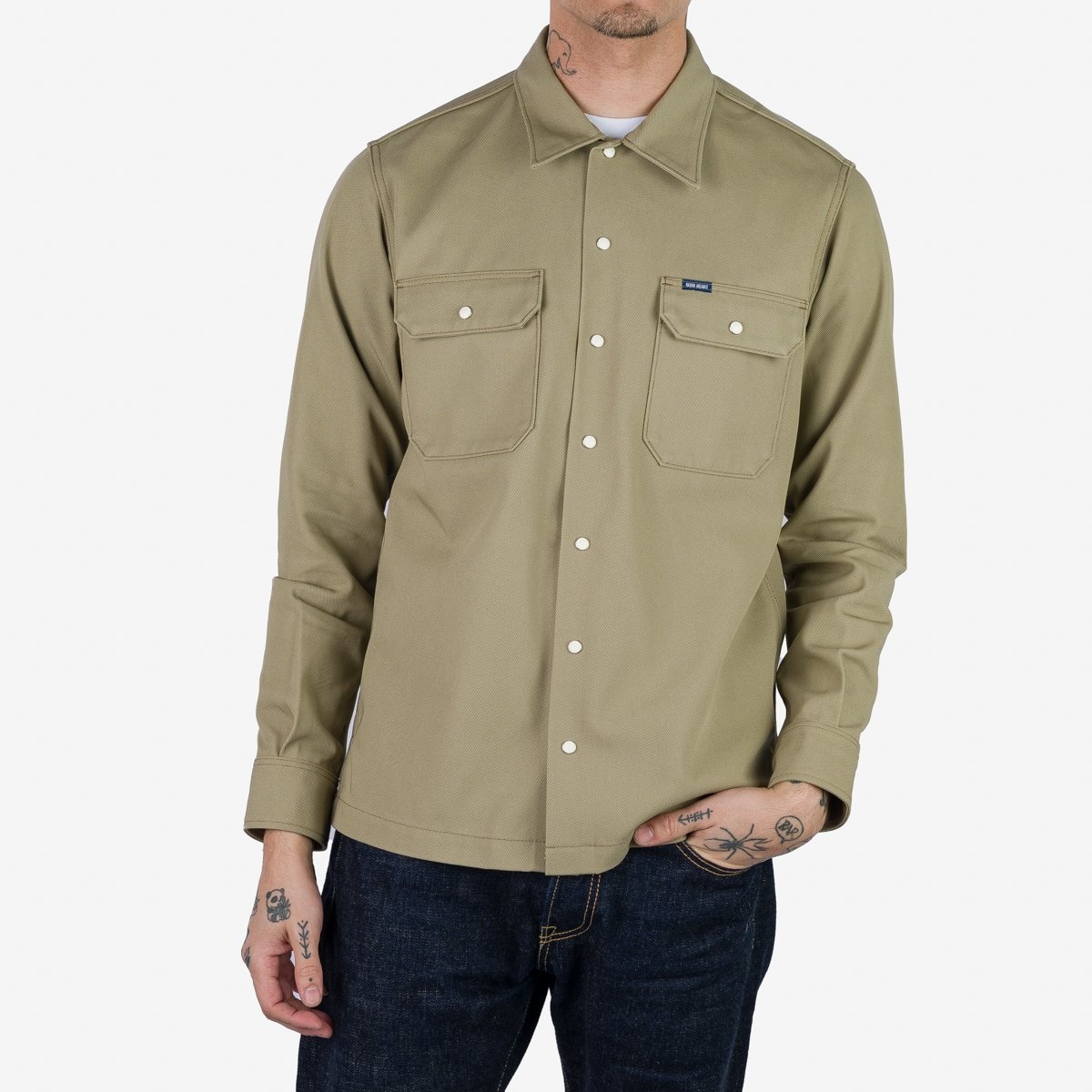 IHSH-364-KHA 11oz T/C Mechanic Shirt - Khaki - 3
