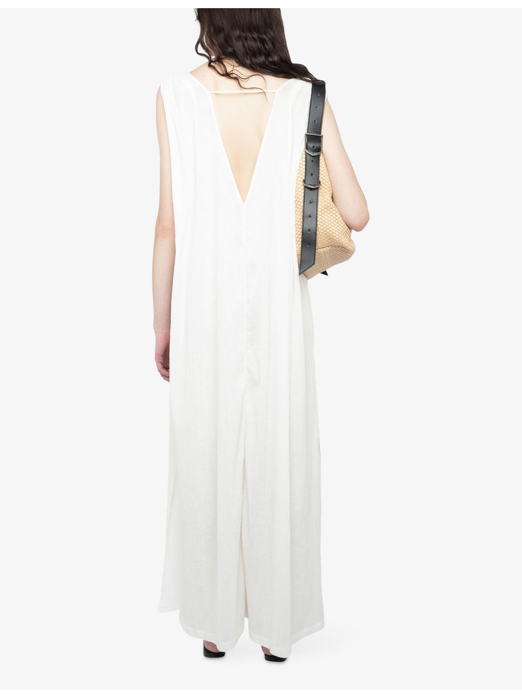 Rimati V-Neck Sleeveless Cotton Maxi Dress - 4