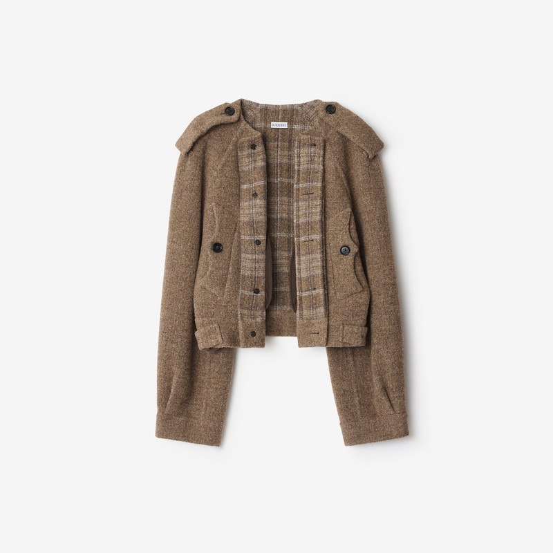 Detachable Scarf Wool Blend Jacket 6