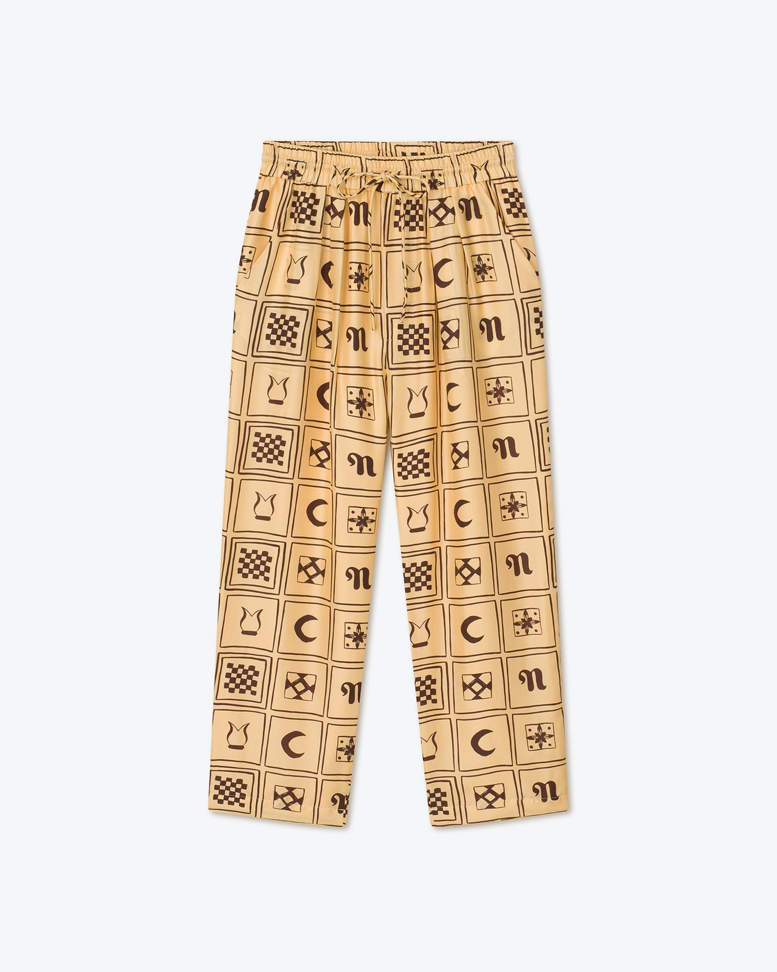 JIRO - Printed silk-twill pants - Totem - 1