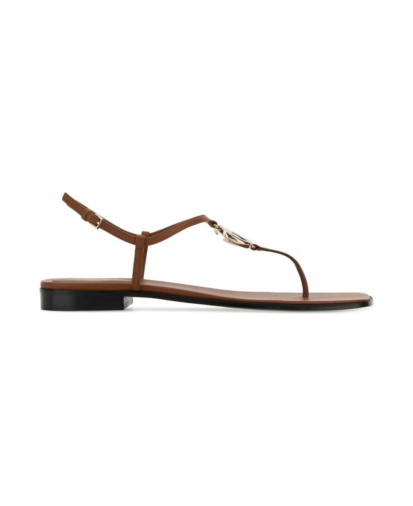 Caramel Leather Sandals - 1