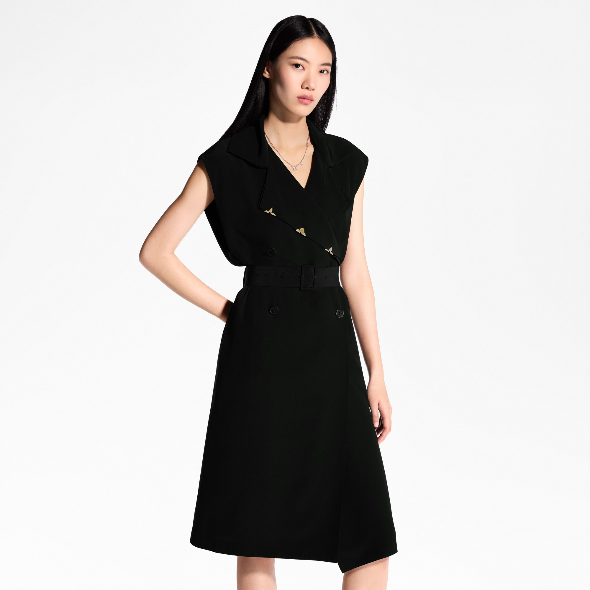 Belted Double-Breasted Dress - 2