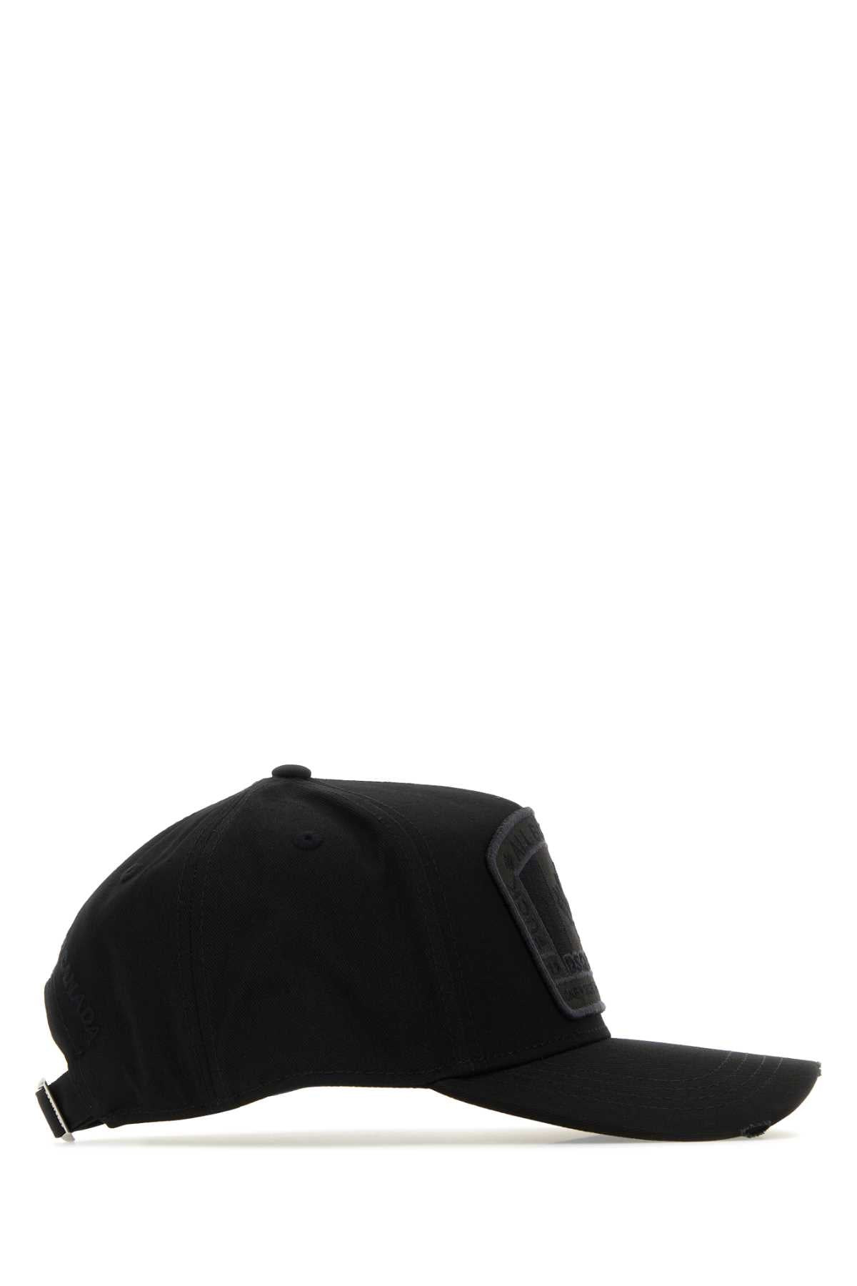 Dsquared Men Black Cotton Baseball Cap - 2