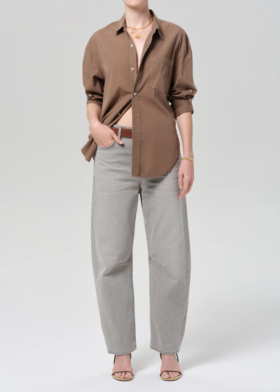 Kayla Shirt In Cocoa - 1