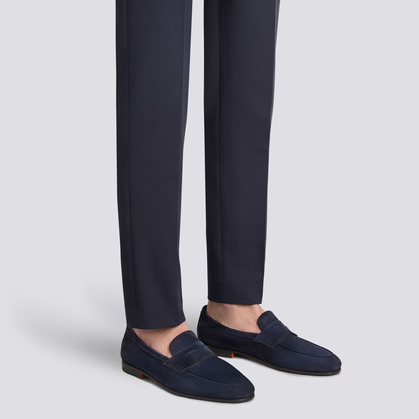 Men's blue suede Carlo loafer - 2
