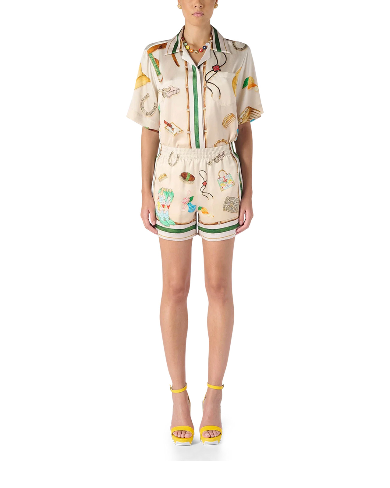 L'Ecurie Blanche Silk Shorts - 3