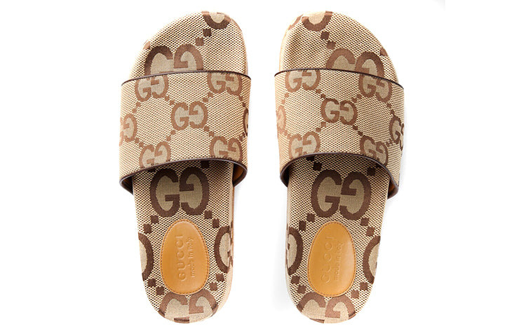 Gucci GG Canvas Slide Sandal 'Camel Monogram' 624695-UKOD0-2673 - 3