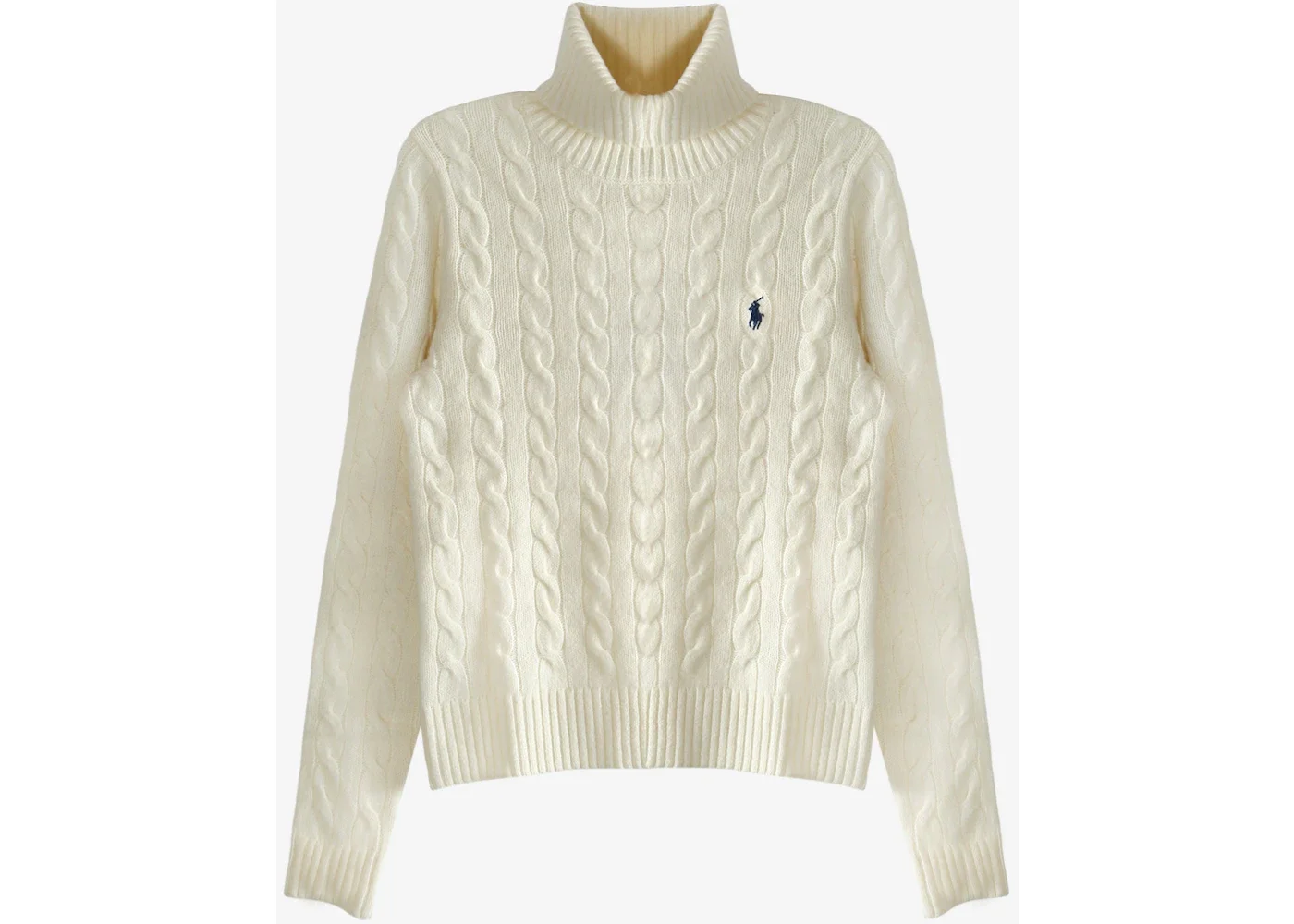 Polo Ralph Lauren Wool Cashmere Long Sleeve Pullover Authentic Cream - 1