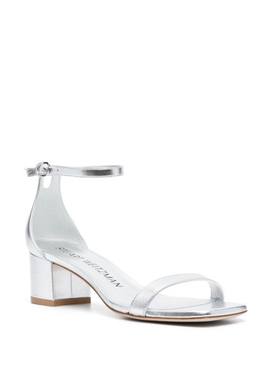 Stuart Weitzman 50mm metallic open-toe sandals outlook