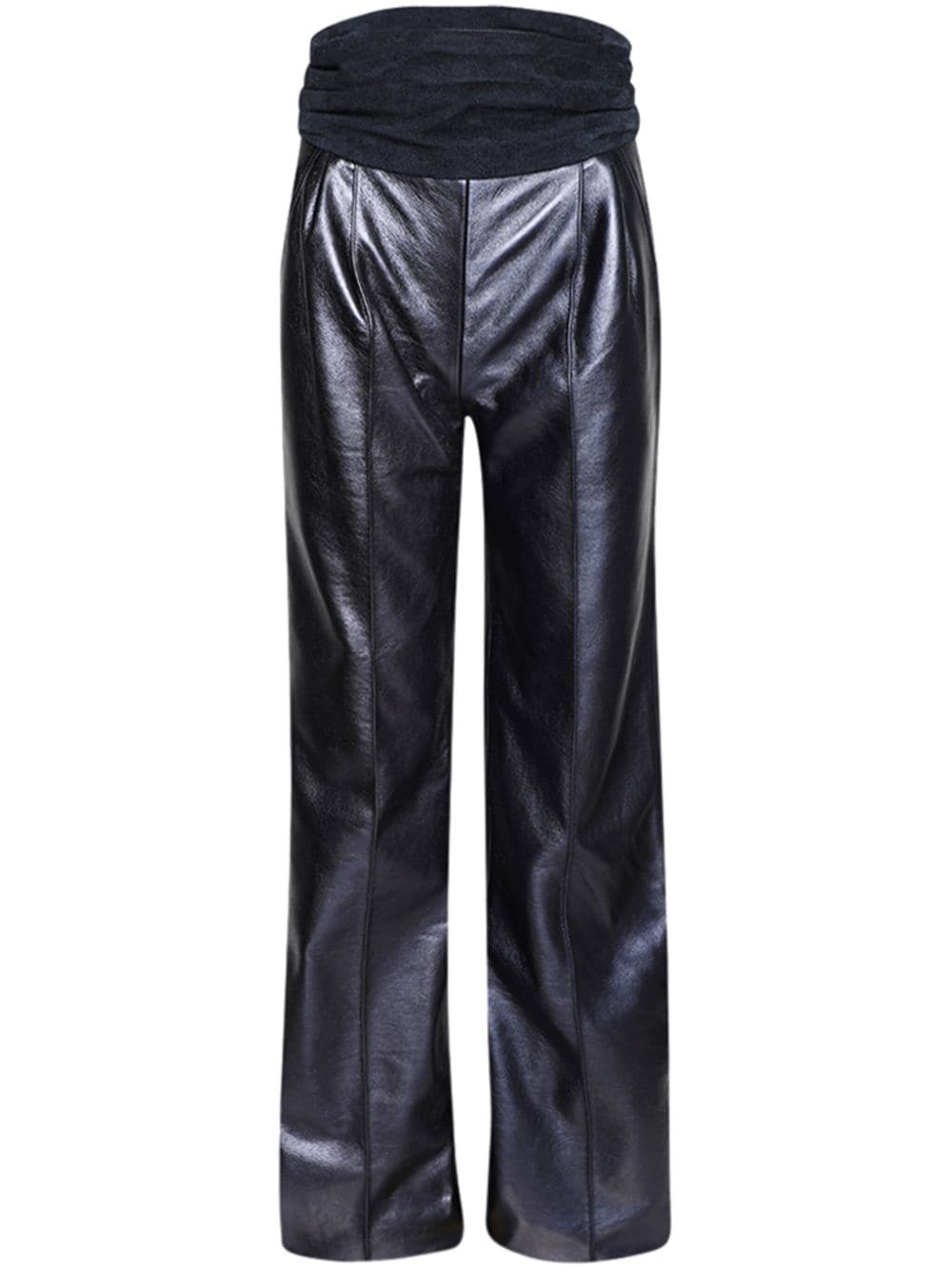 panelled high-shine trousers - 1