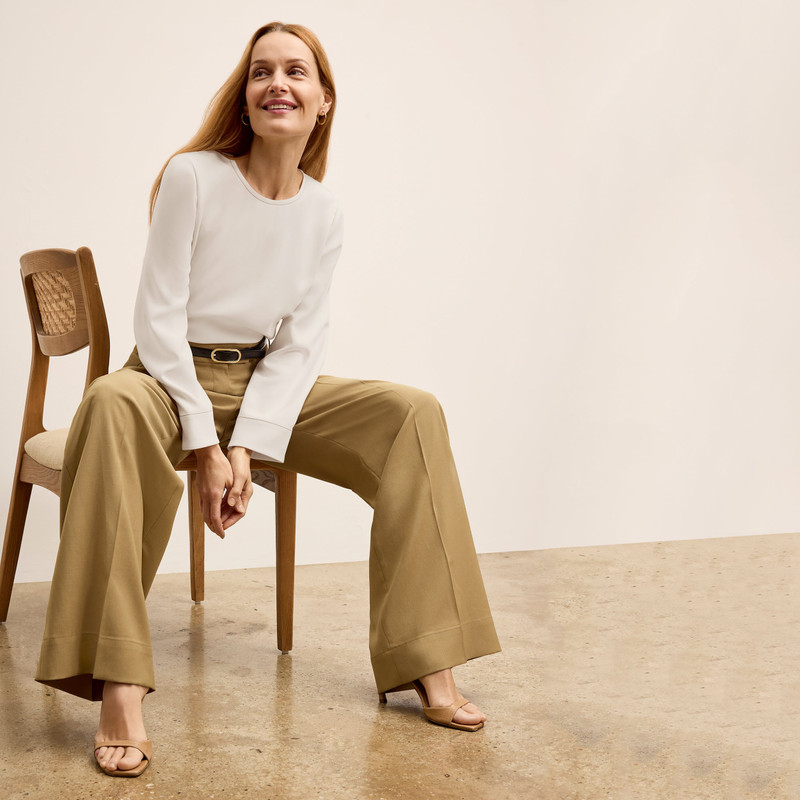 Jules Effortless Blouse - Everyday Crepe with Topstitch 6