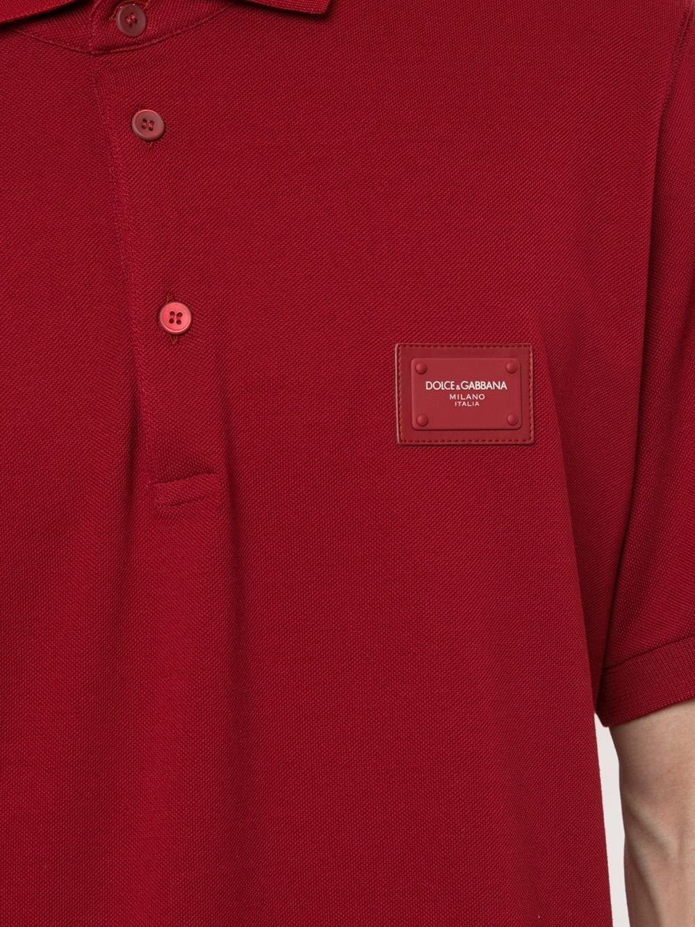 logo plaque polo shirt - 5