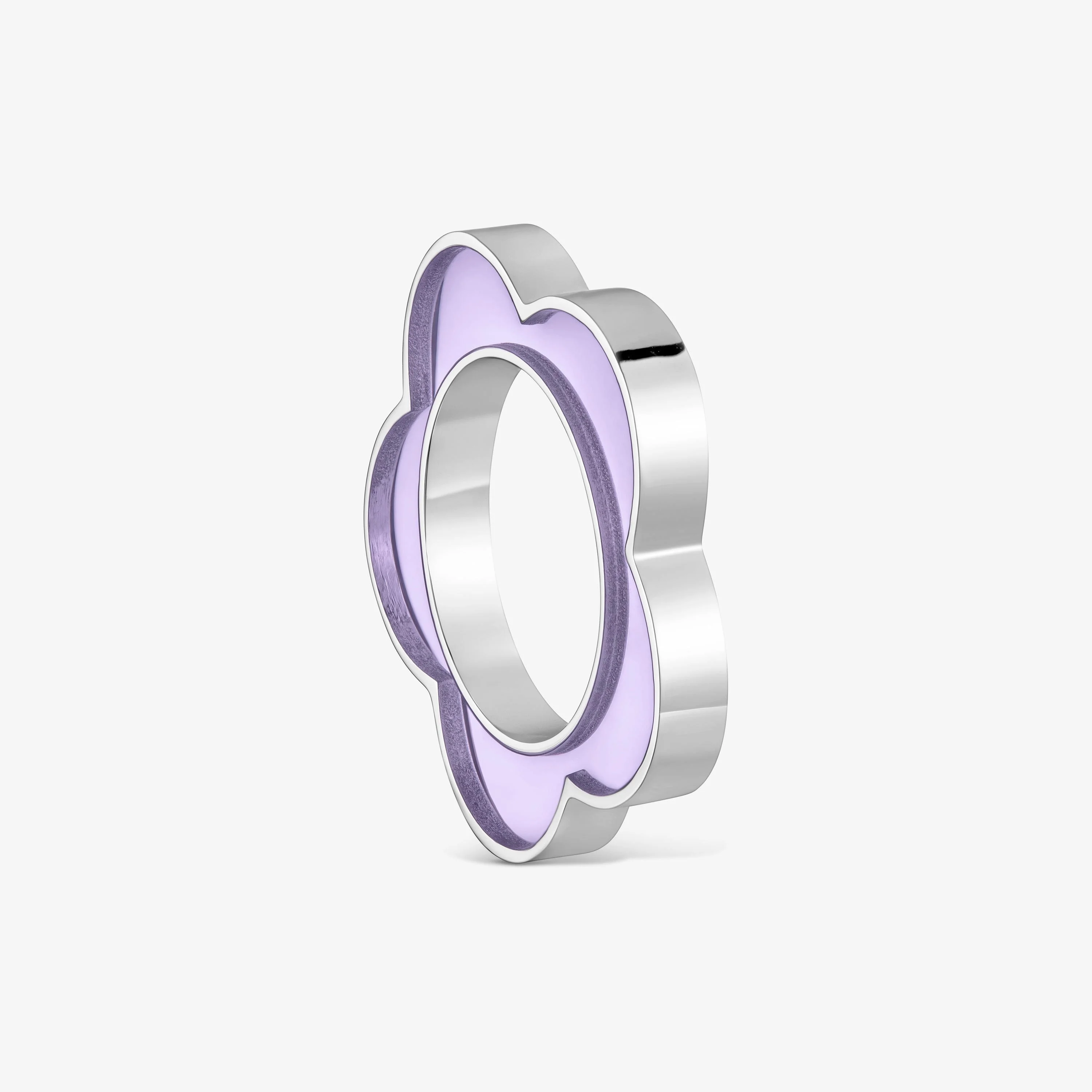 Steel and lilac resin flower Ring TOUS Galaxy - 1