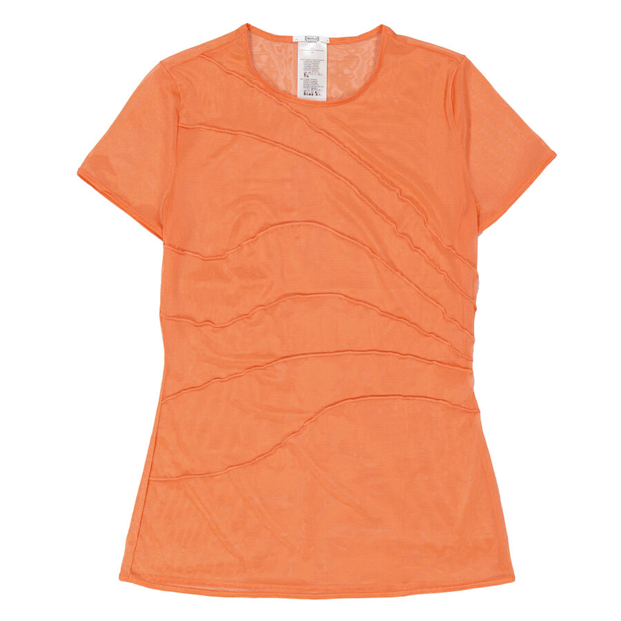Wolford Ladies Flamingo Tuck Sheer Soft Tulle Shirt - 5