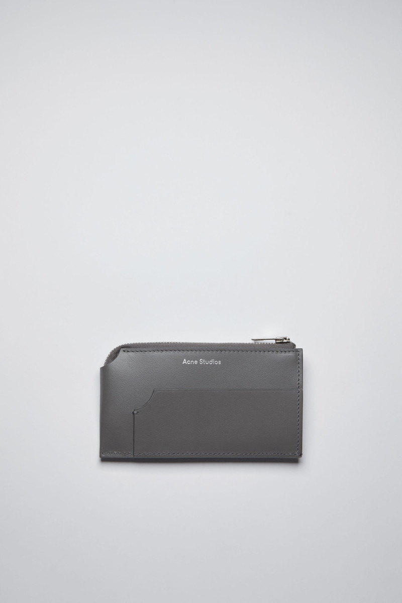 Zippered card wallet - Dark grey 1