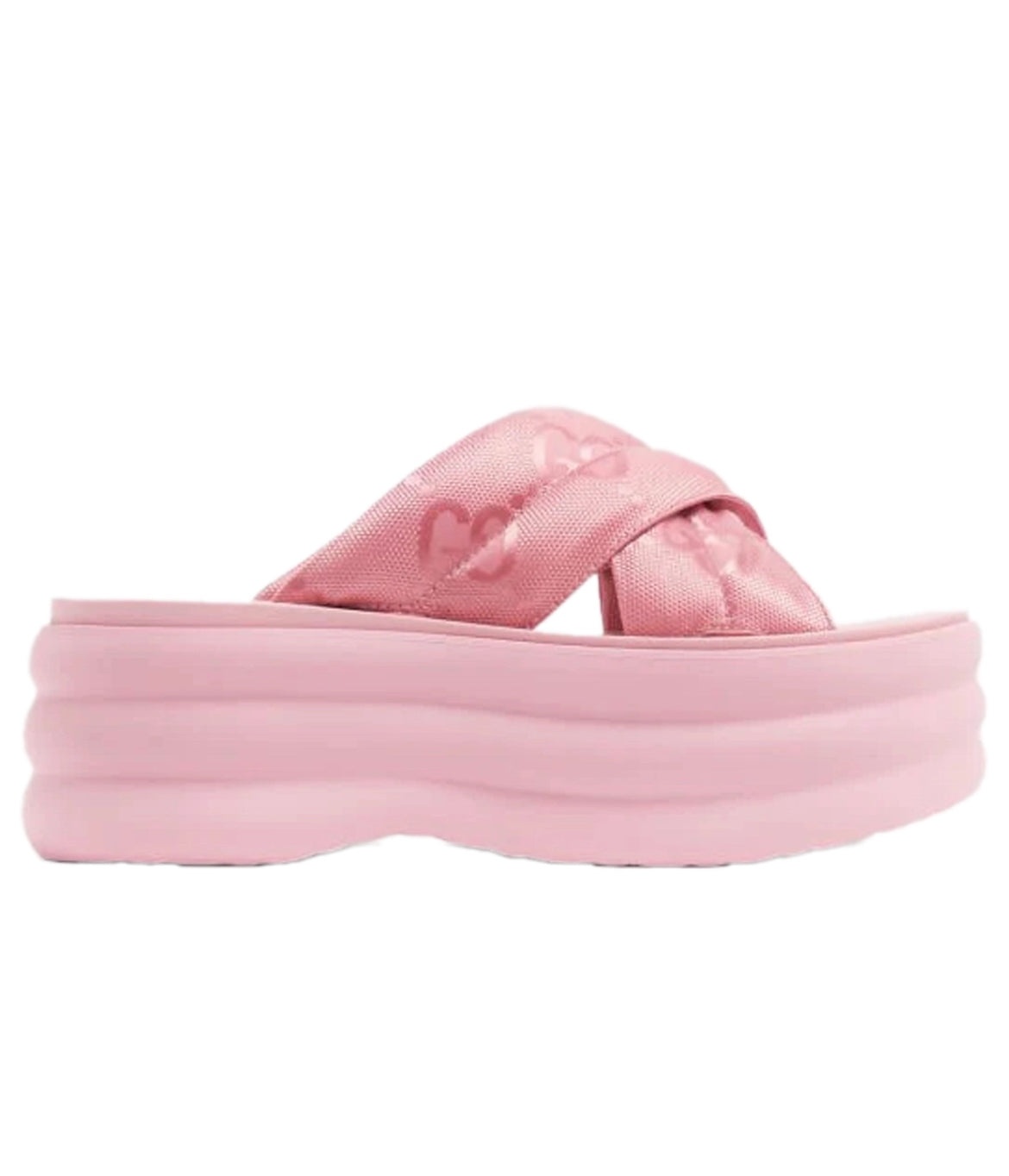 Gucci GG Crossed Platform Sandals - 1
