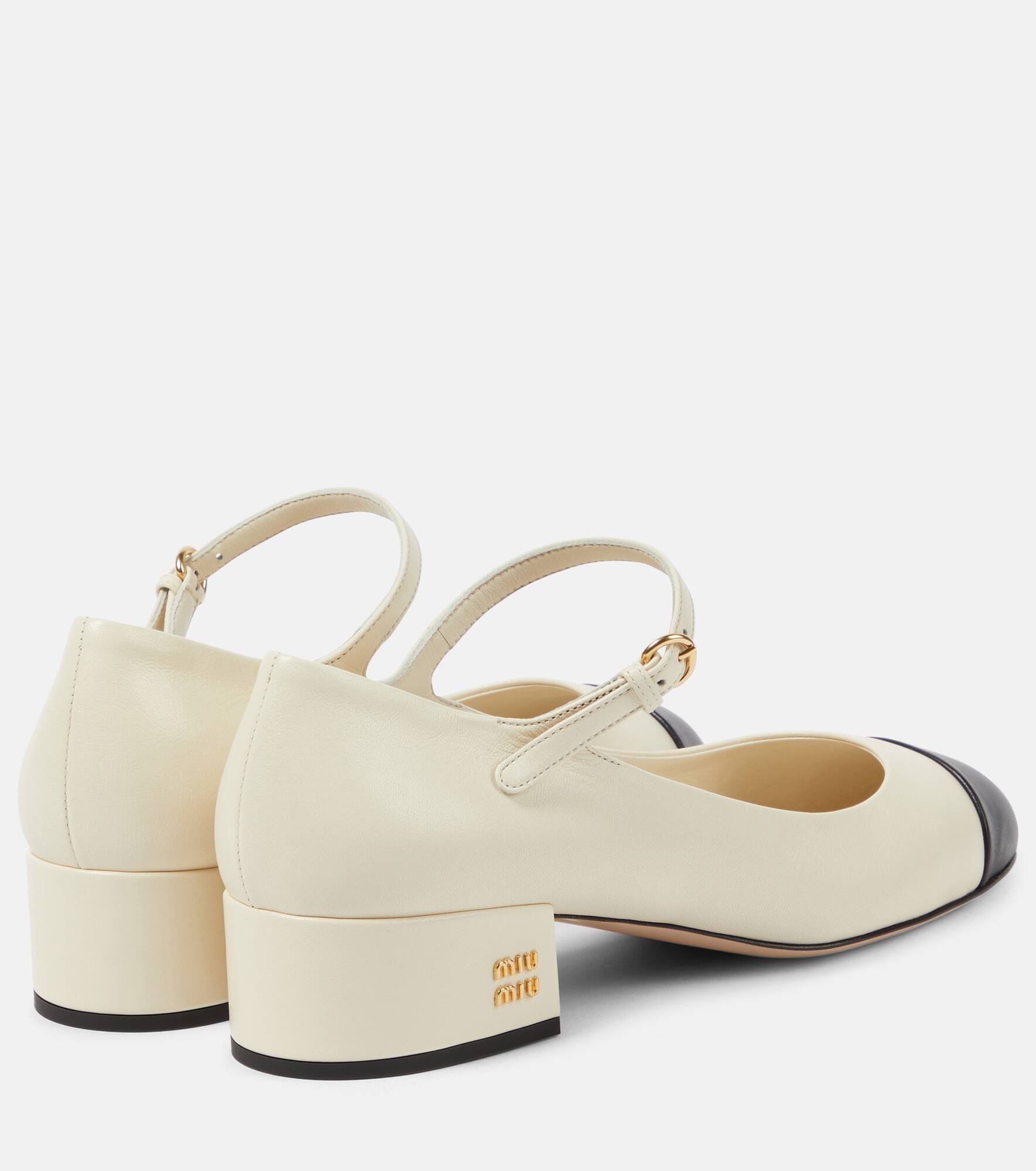 Logo leather Mary Jane pumps - 3