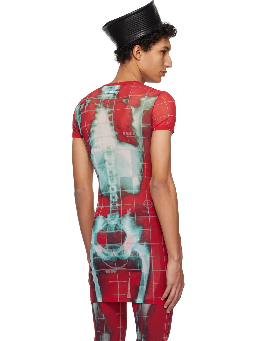 SSENSE Exclusive Red & Blue Squeletor Mini Dress T-shirt - 3