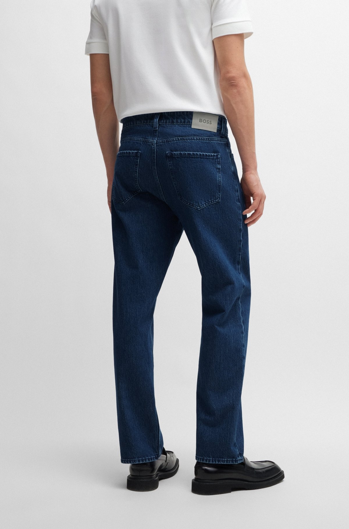 RELAXED-FIT JEANS IN BLUE RIGID DENIM - 4