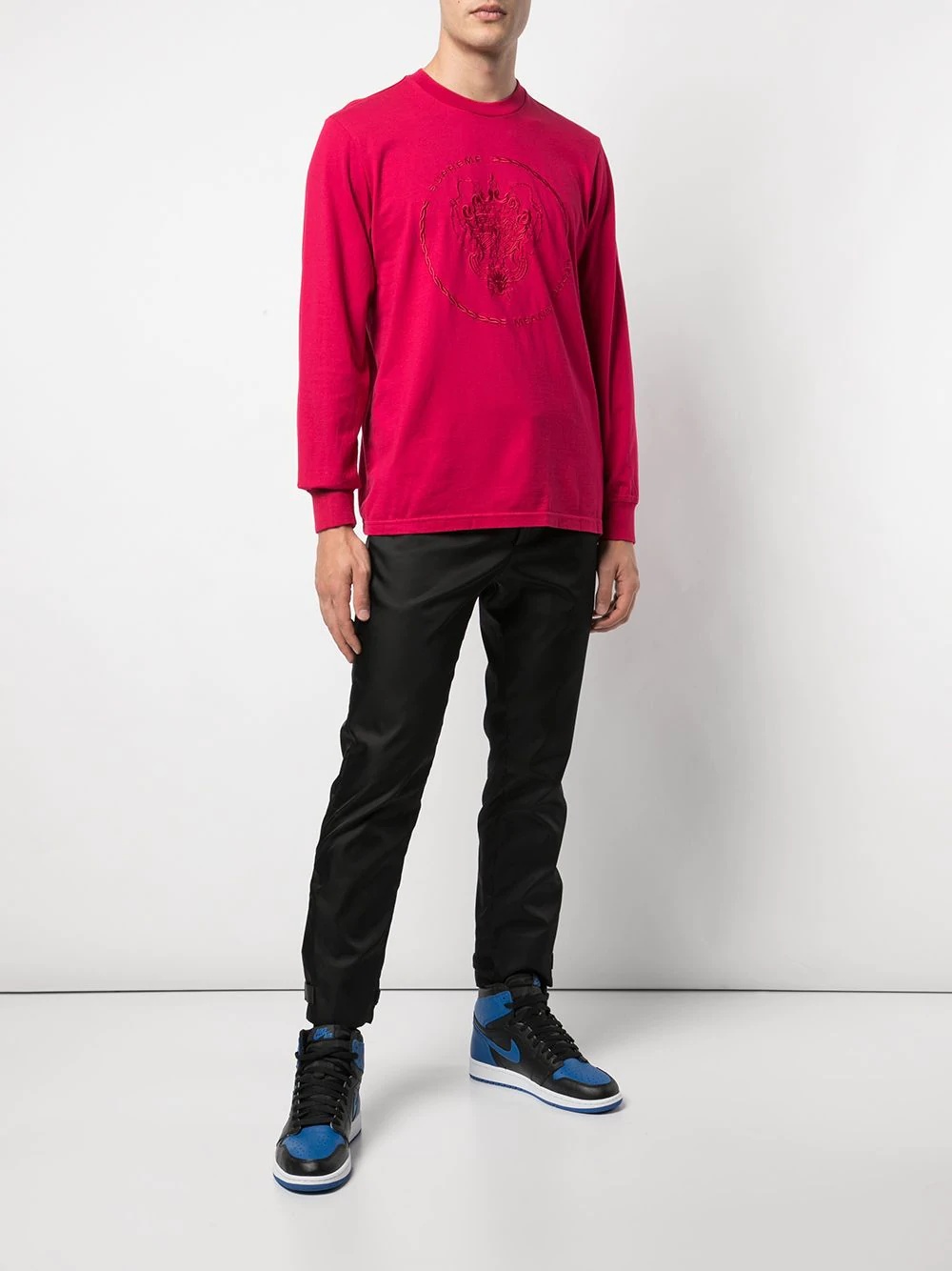 crest longsleeved T-shirt - 2