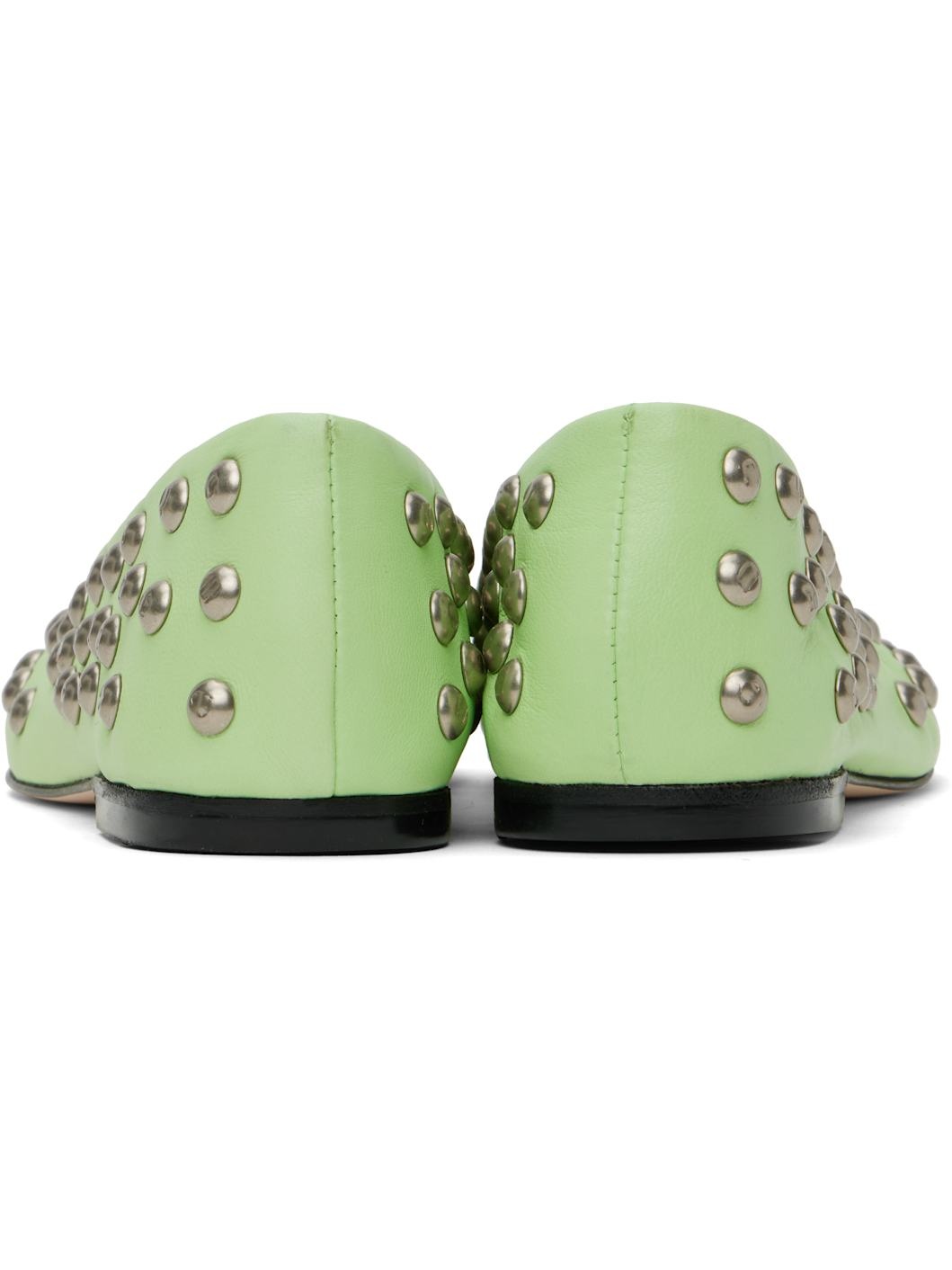 Green 'Bailarina' Studs Ballerina Flats - 2