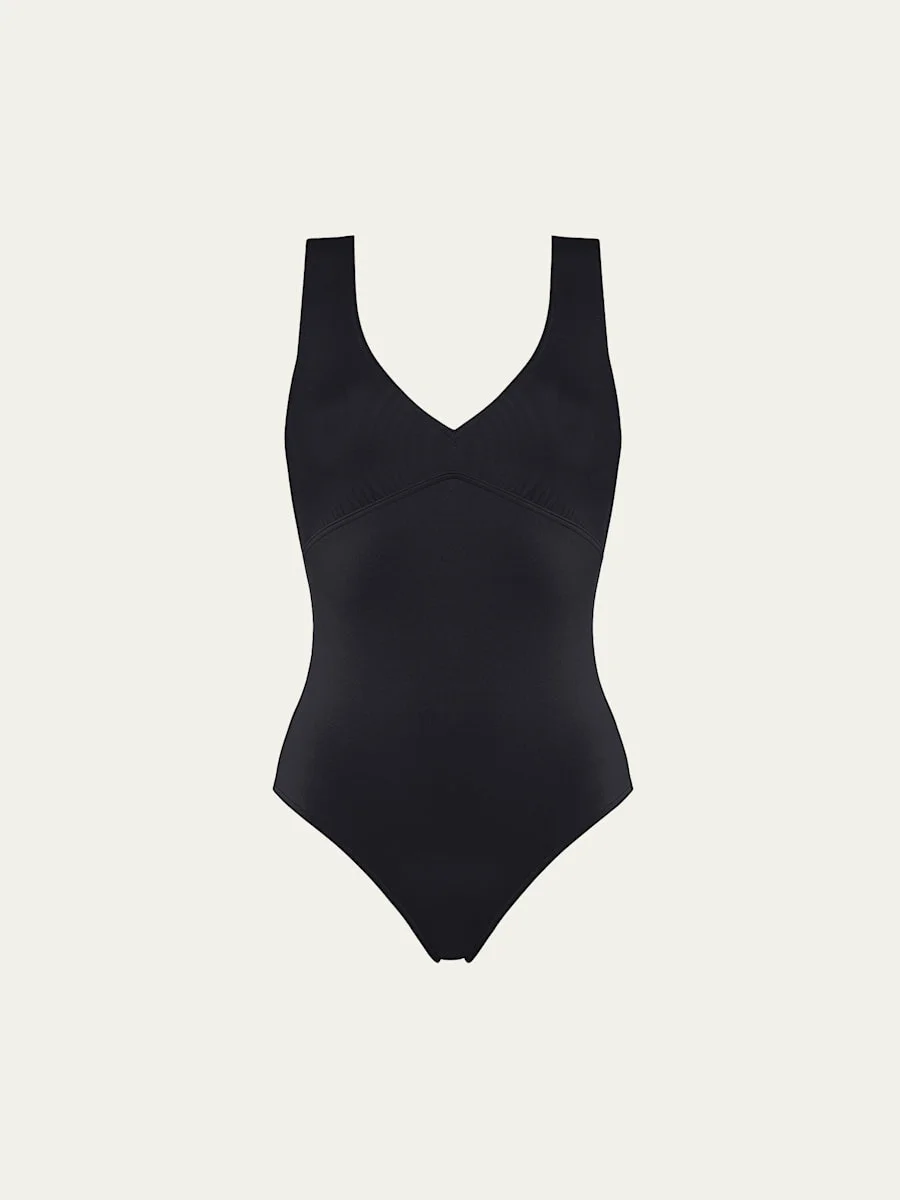 Hold Up Low-Back One-Piece Swimsuit - 1