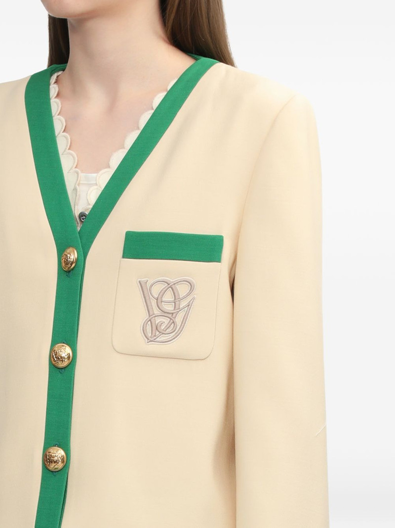 V-neck embroidered jacket 5