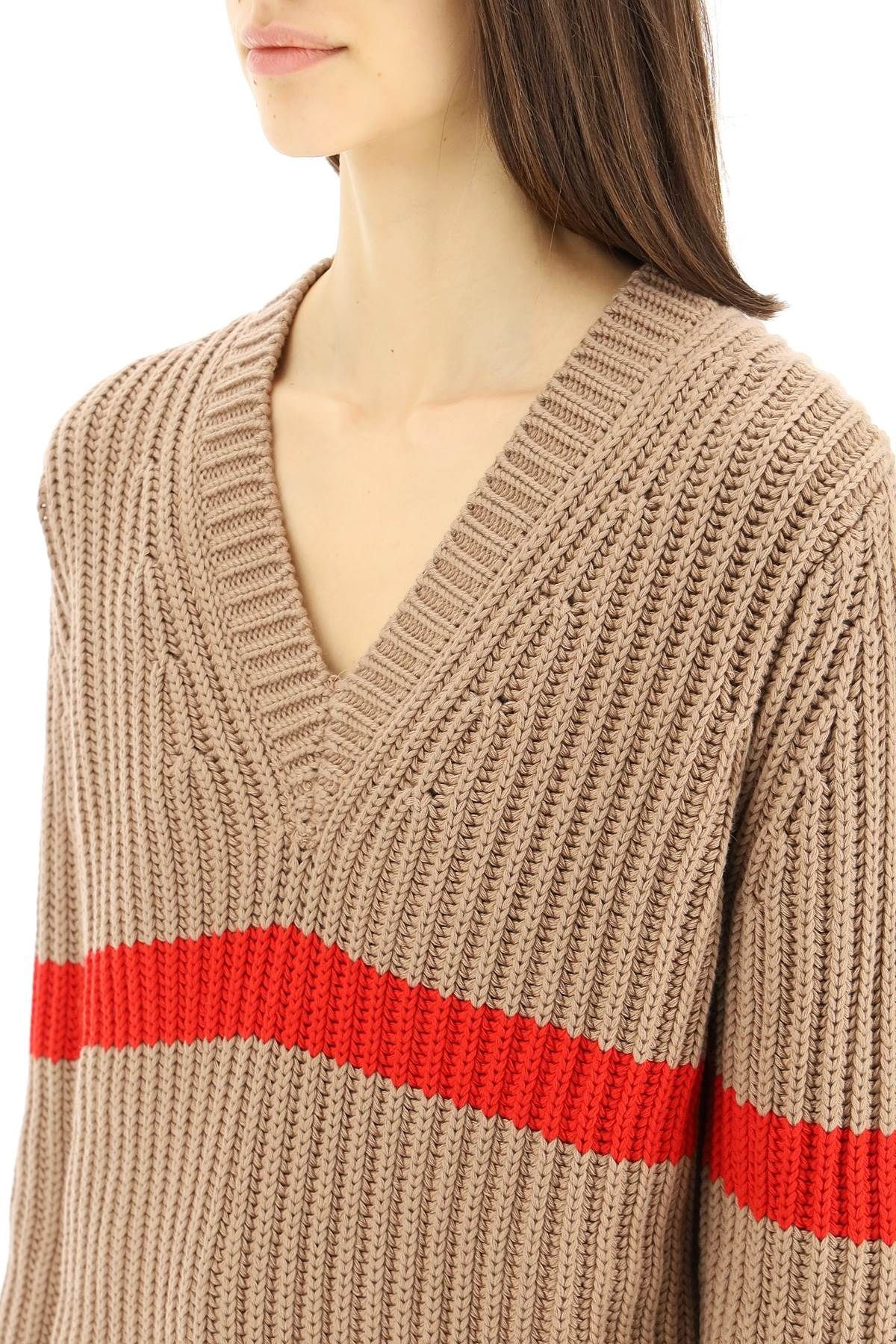 'SALMA' CASHMERE AND COTTON SWEATER - 5