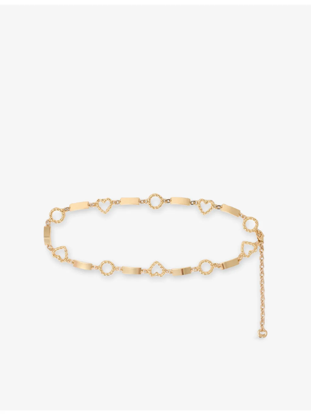 Twisted Heart Chain-Link Metal Belt - 1