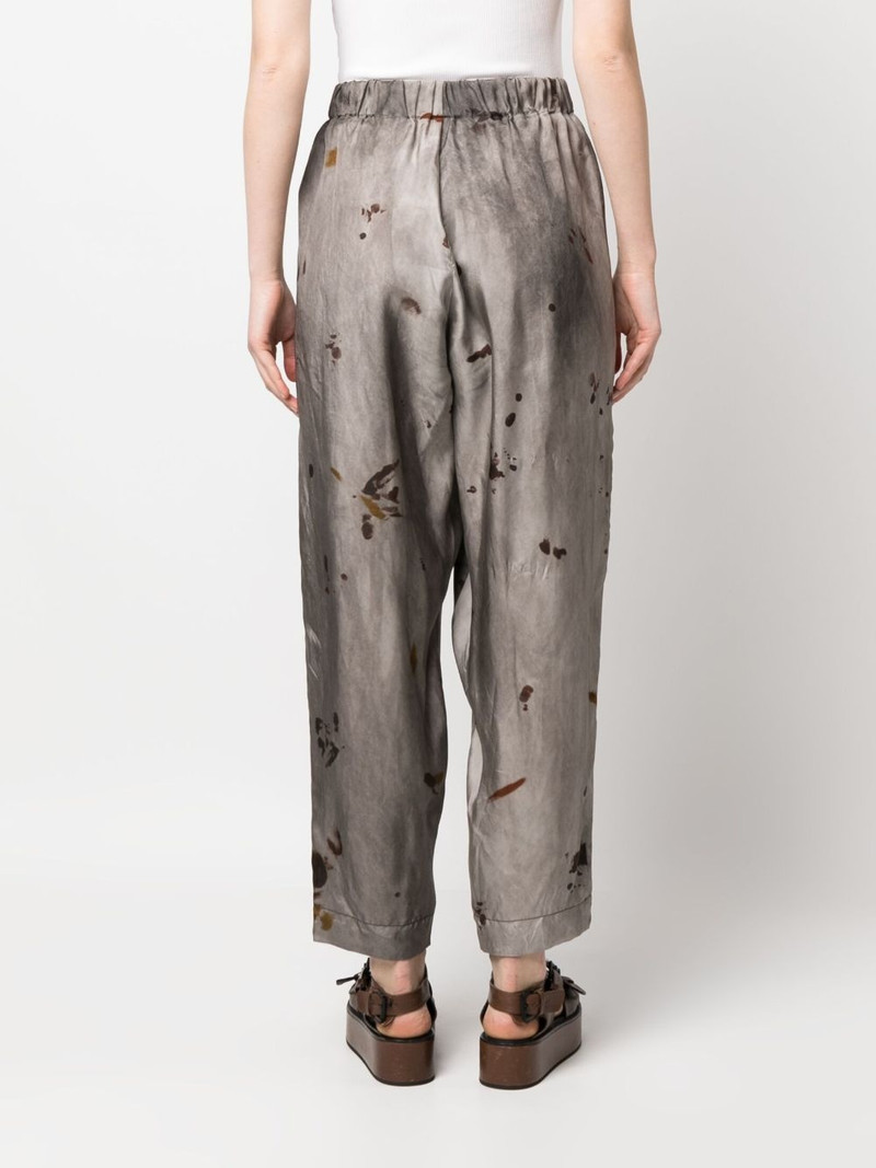 graphic-print elasticated-waist 바지 4