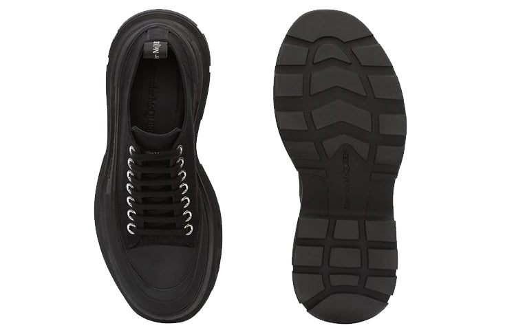 (WMNS) Alexander McQueen Tread Slick Lace Up 'Black' 611705W4L321000 - 5