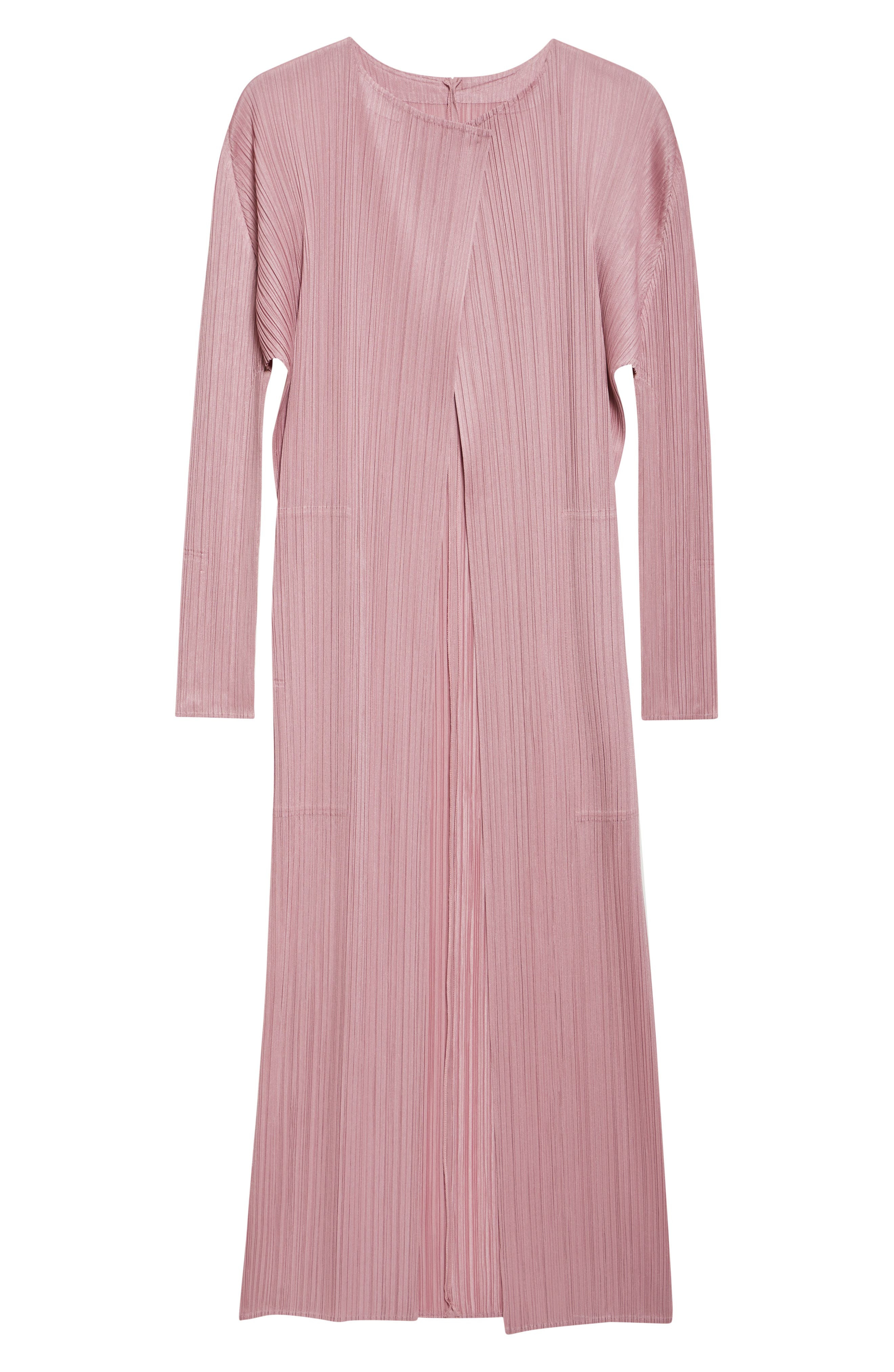 Pleats Please Issey Miyake Monthly Colors September Pleated Coat in Rose Pink at Nordstrom - 7