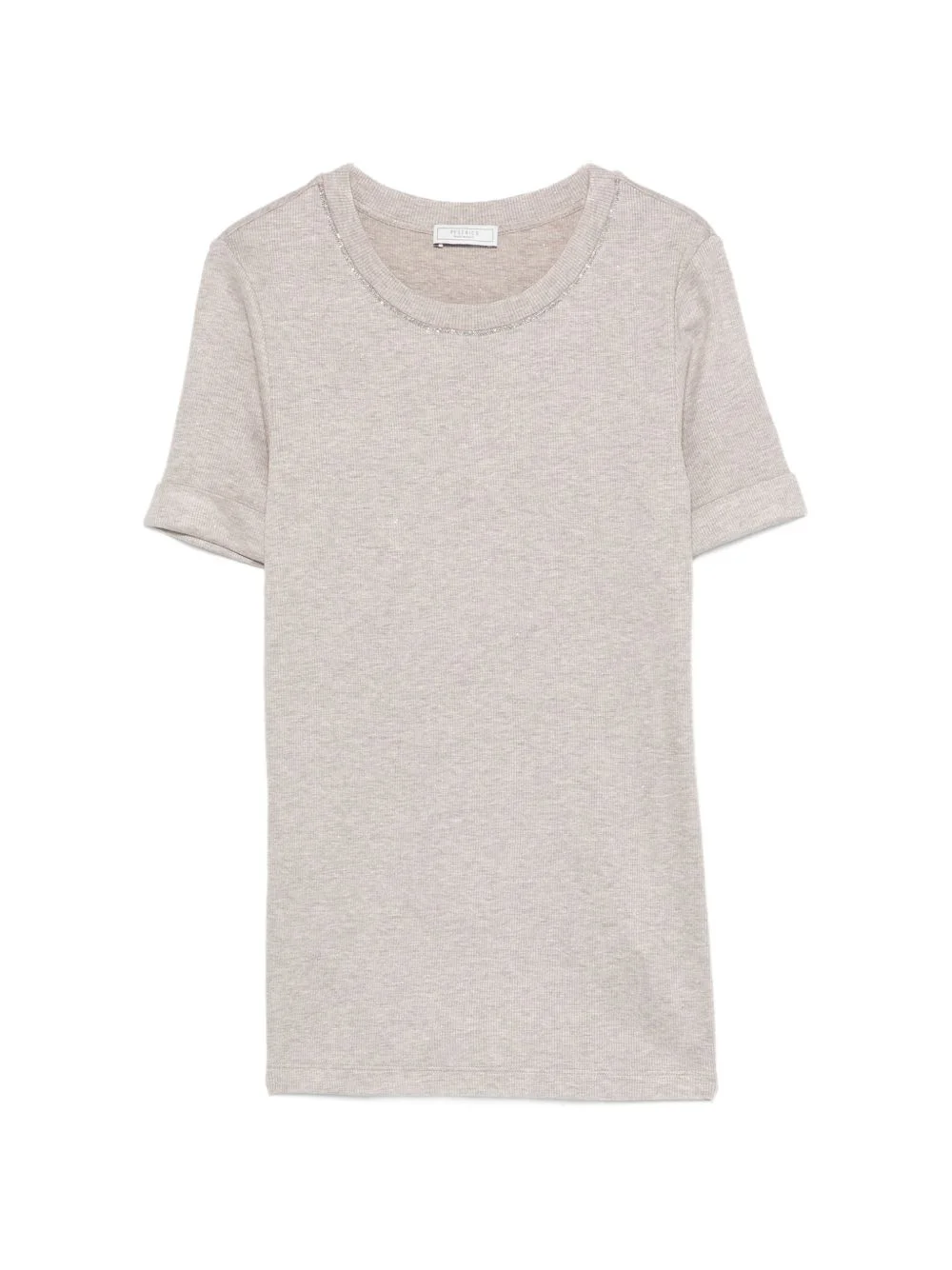embellished round neck T-shirt - 1