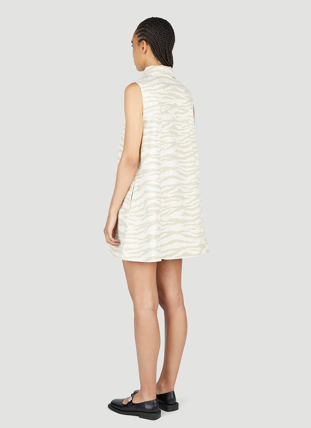 Ganni Women Zebra Print Mini Dress - 4