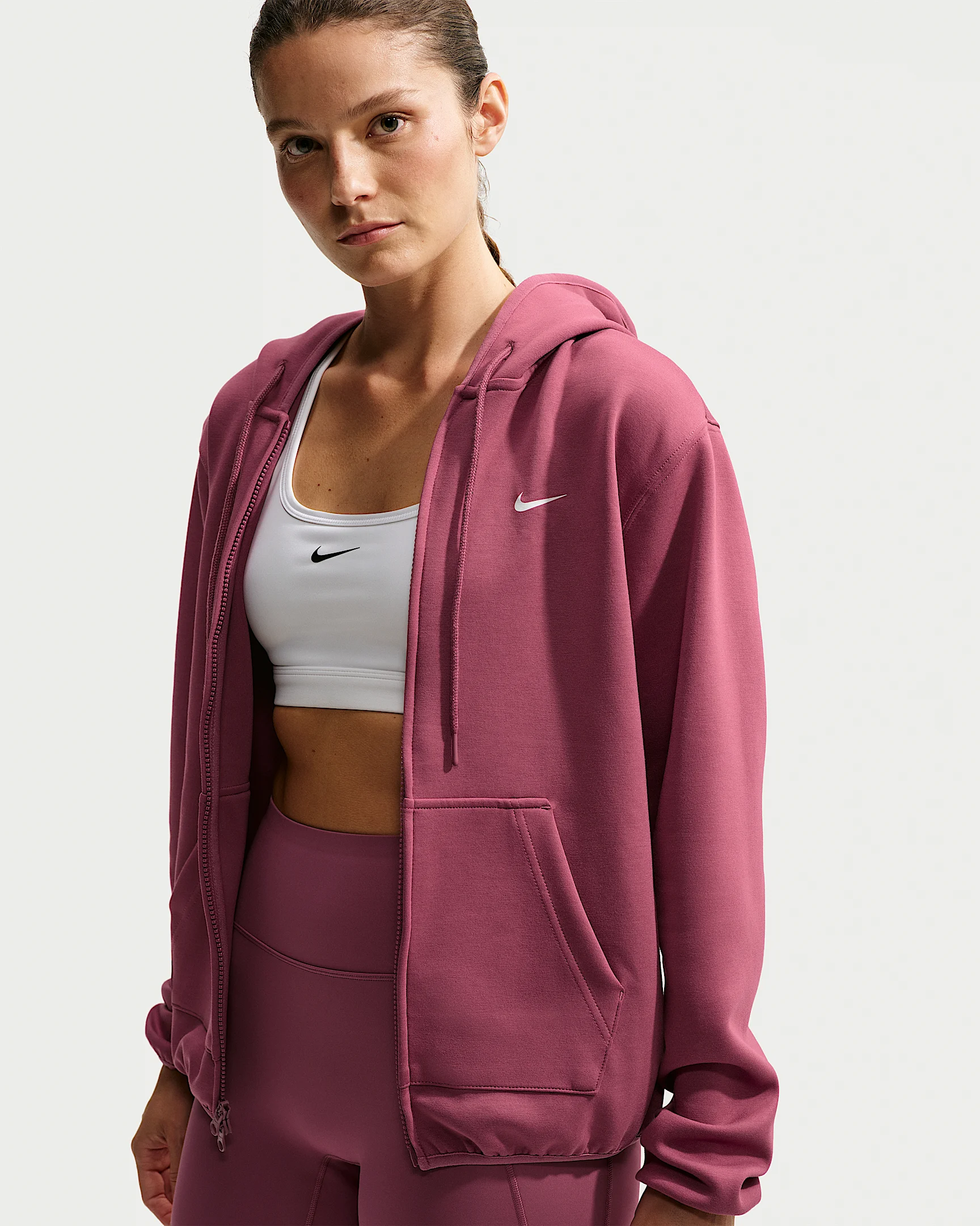 Nike Studio Fleece Sport Women's Dri-FIT Full-Zip Hoodie - 1