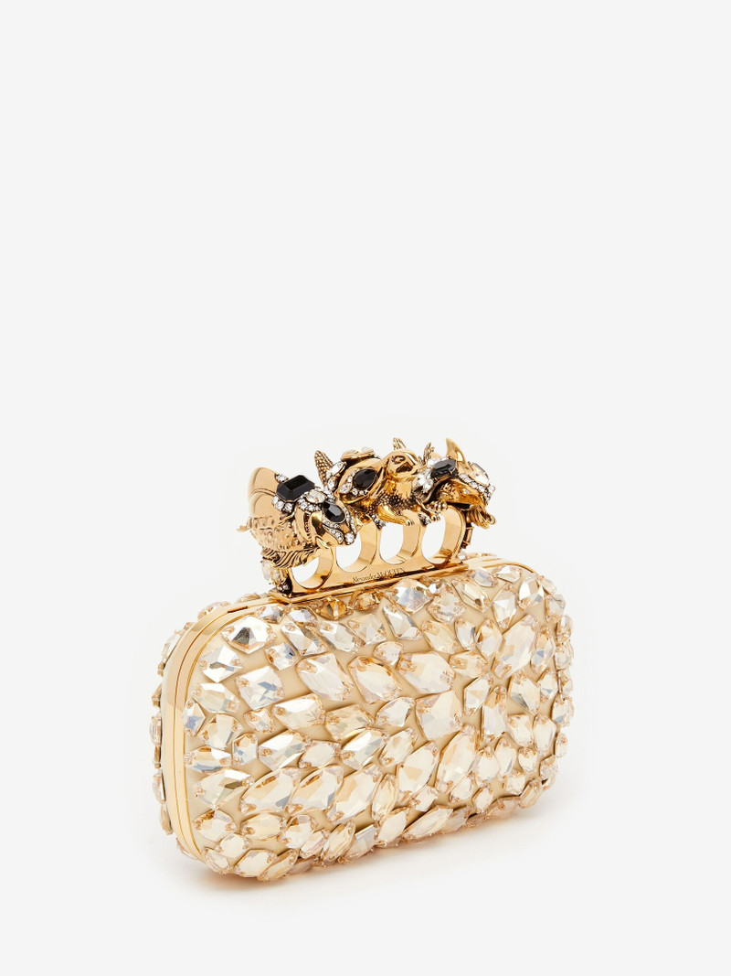 Alexander McQueen Women's Bosch Knuckle Clutch in Gold outlook