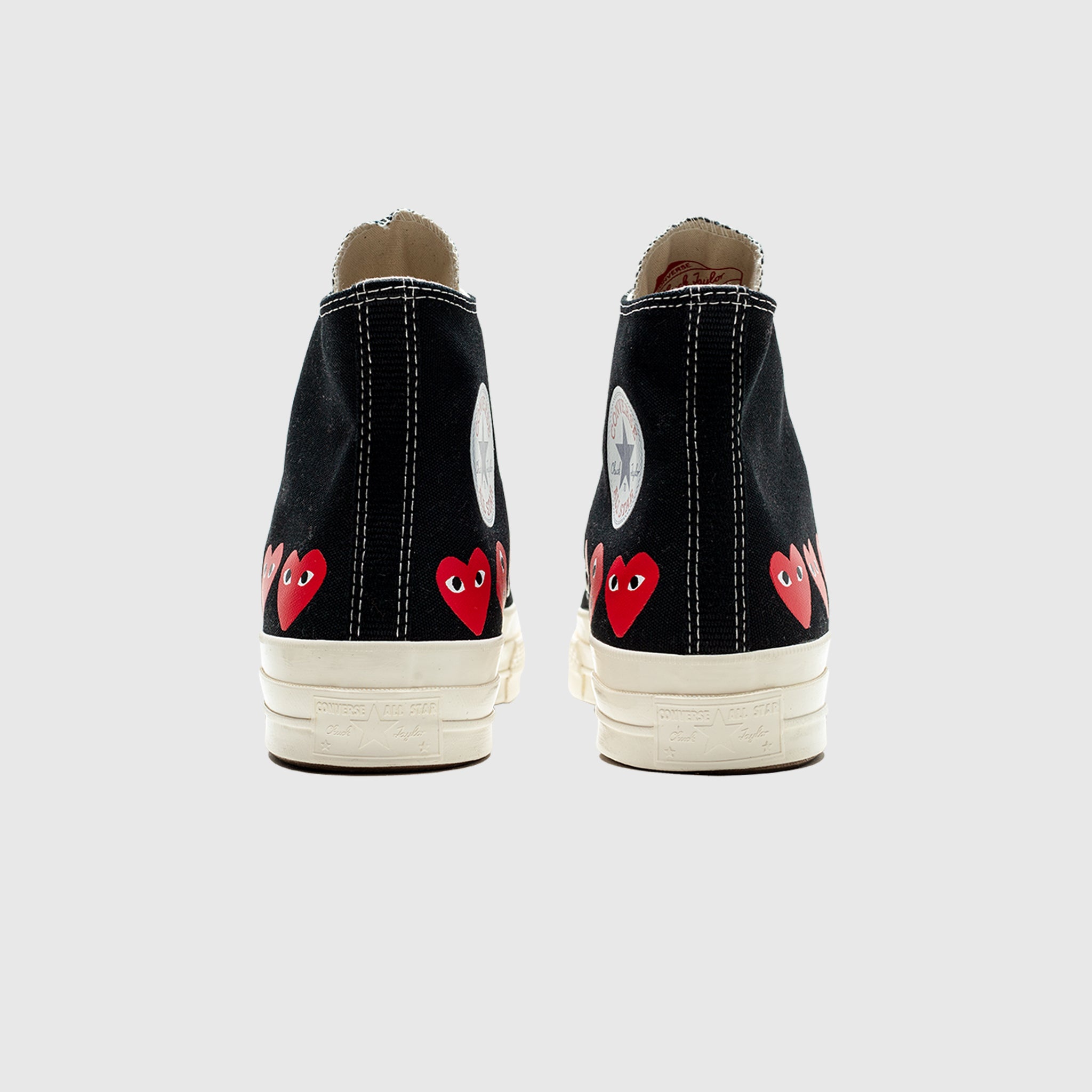CHUCK TAYLOR ALL-STAR '70 HIGH "BLACK/RED MULTI HEART" - 4