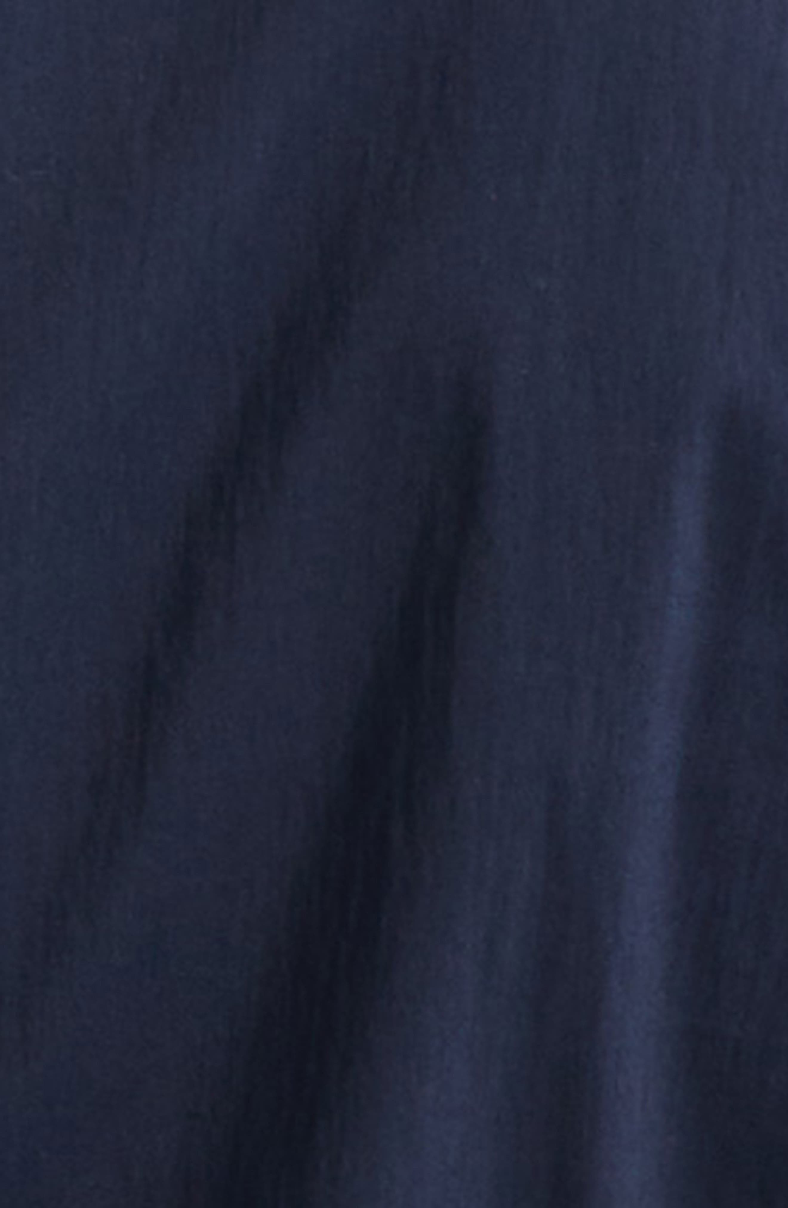 Veronica Beard Nickleby Topstitch Detail Sleeveless Cotton Blend Top in Navy at Nordstrom - 7
