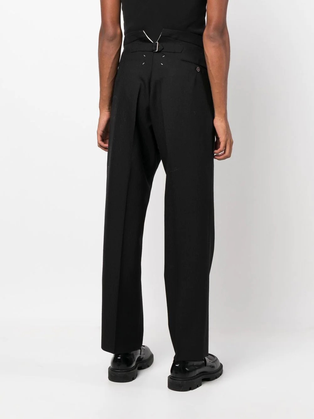 four-stitch tapered trousers - 5