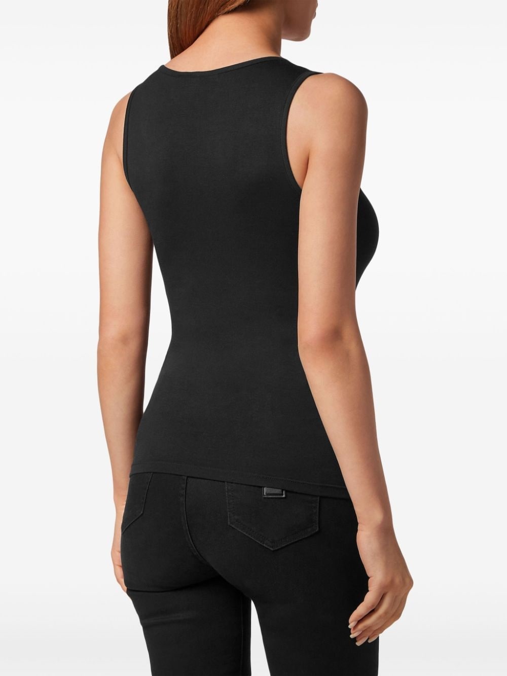 logo-appliquÃ©d cotton tank top - 4