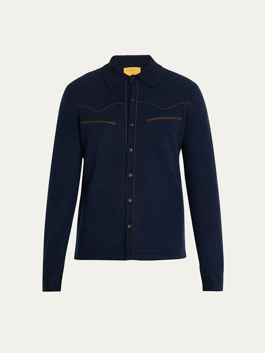 Men's Cashmere Western Shirt - 1
