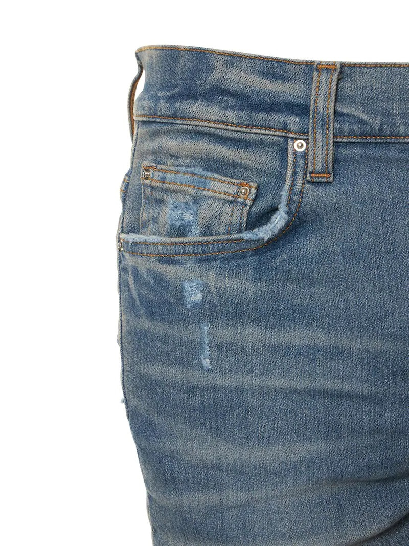 15CM BROKEN TAPERED DENIM JEANS 5