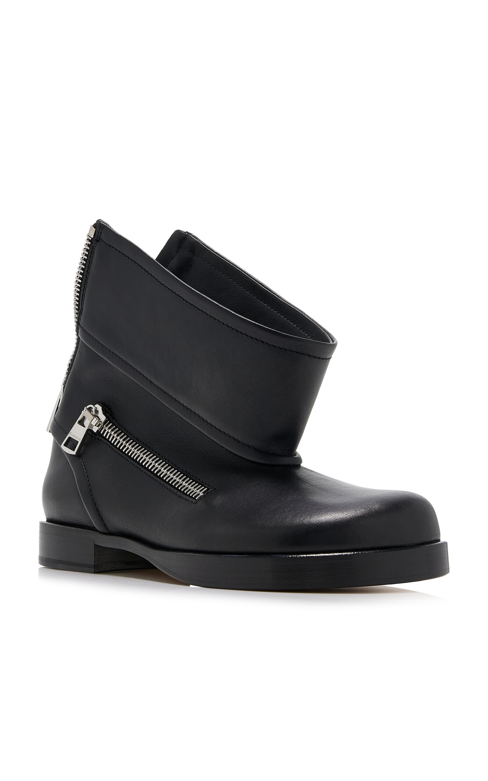 Leather Biker Boots black - 4