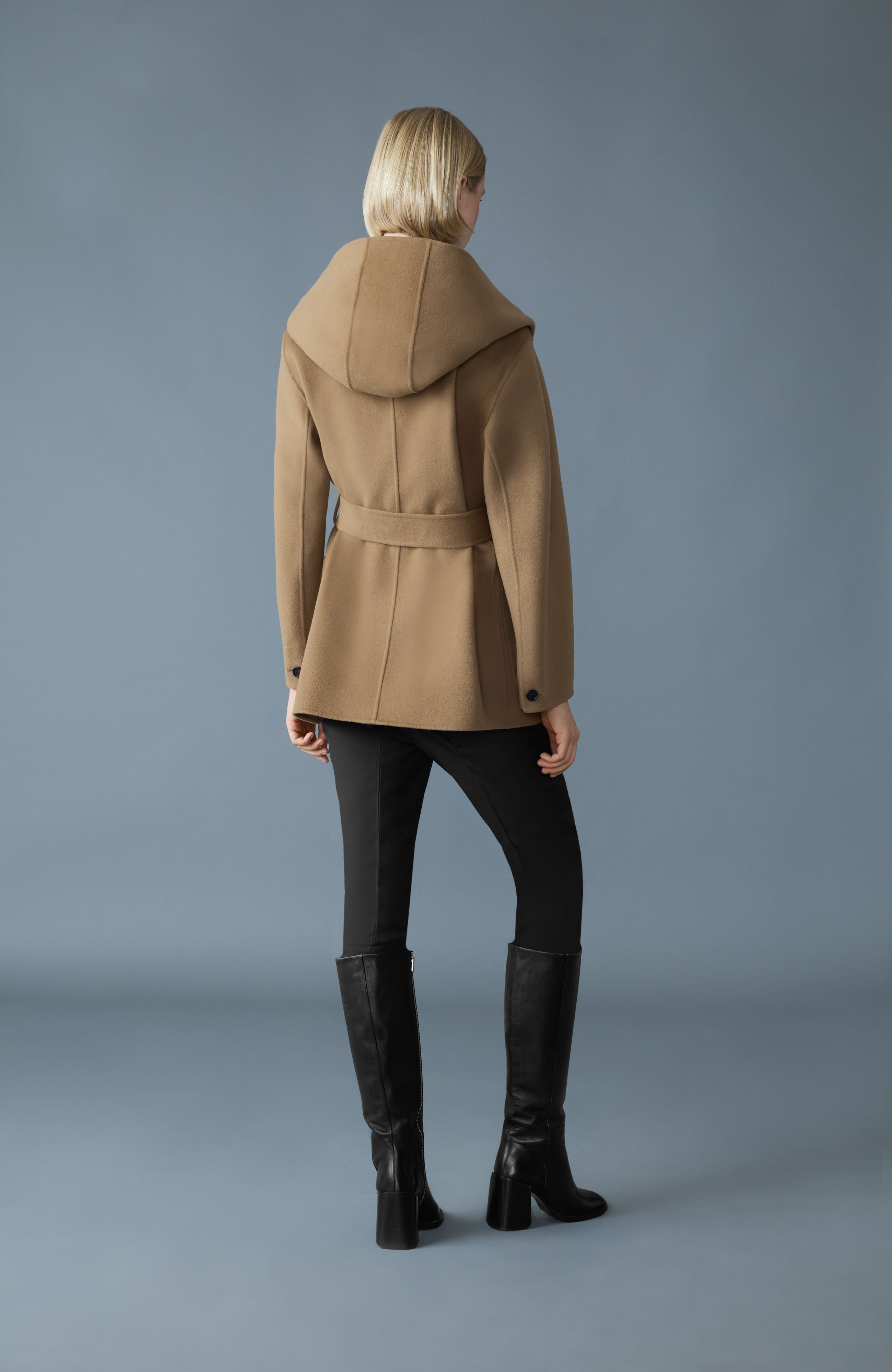 PAYA Wool Wrap Coat With Sash Belt - 4