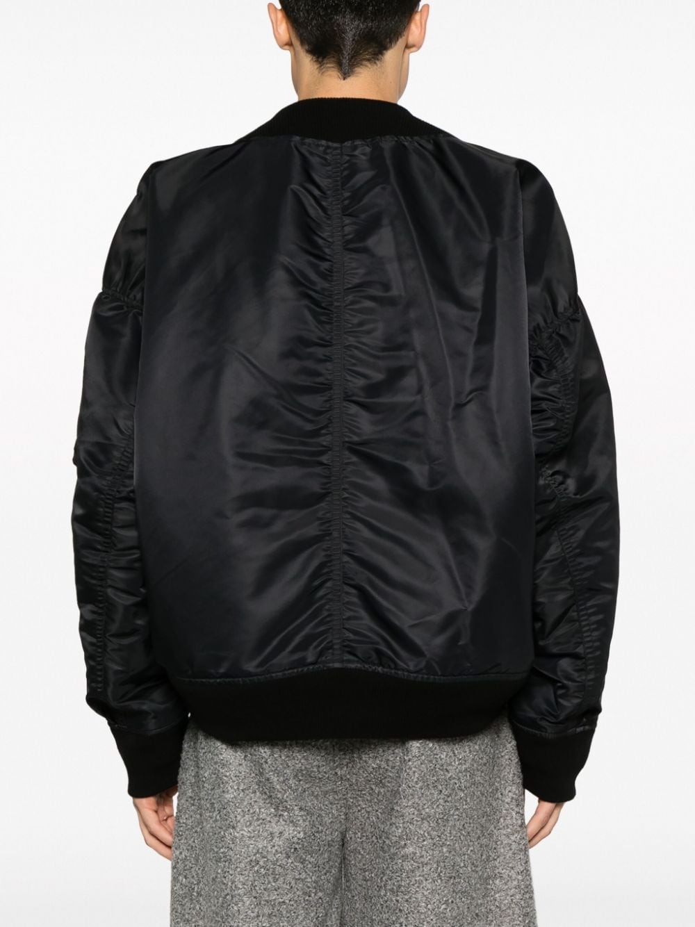 panelled wool bomber jacket - 4