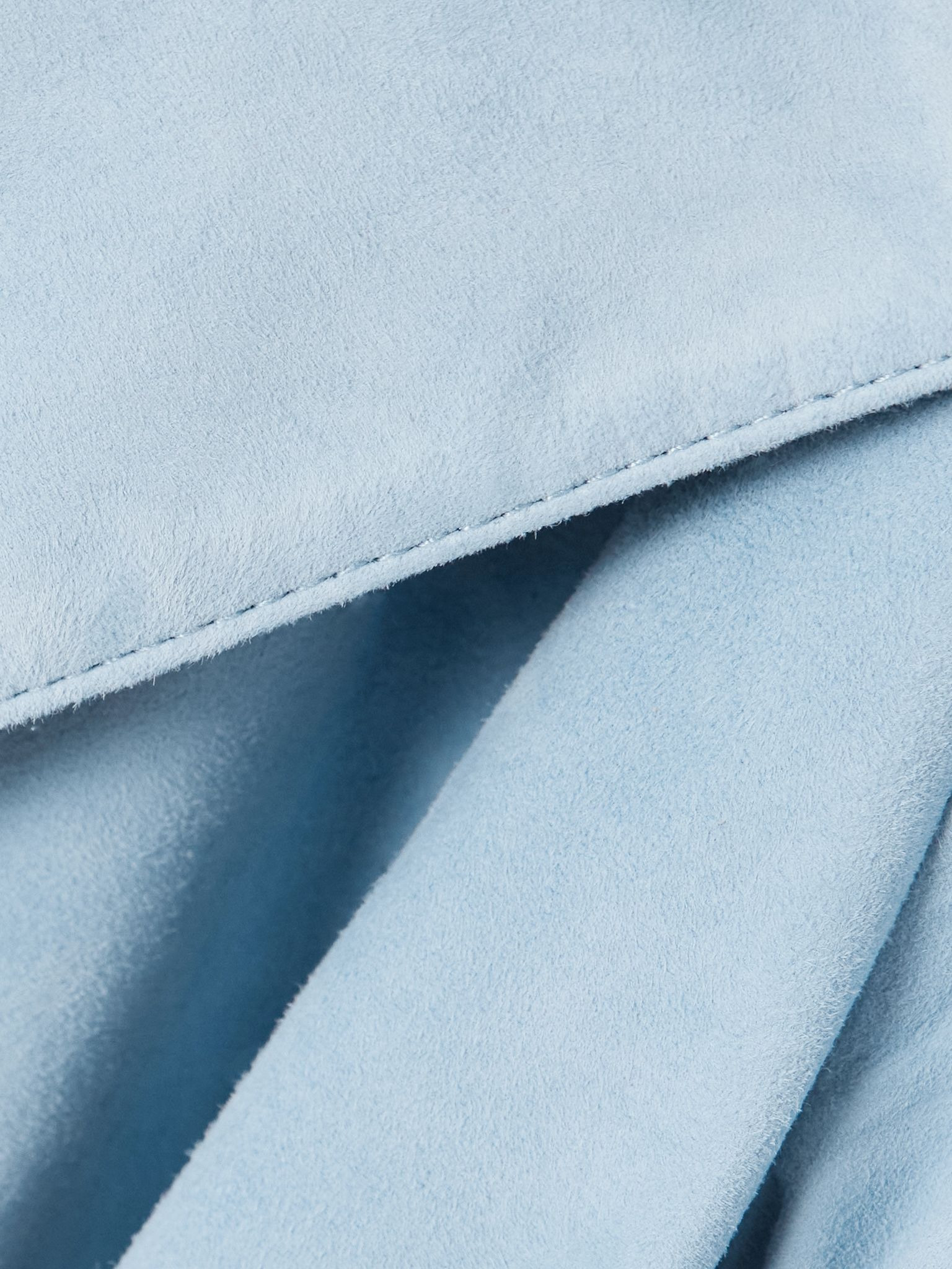 Ramona belted suede coat Light blue - 5